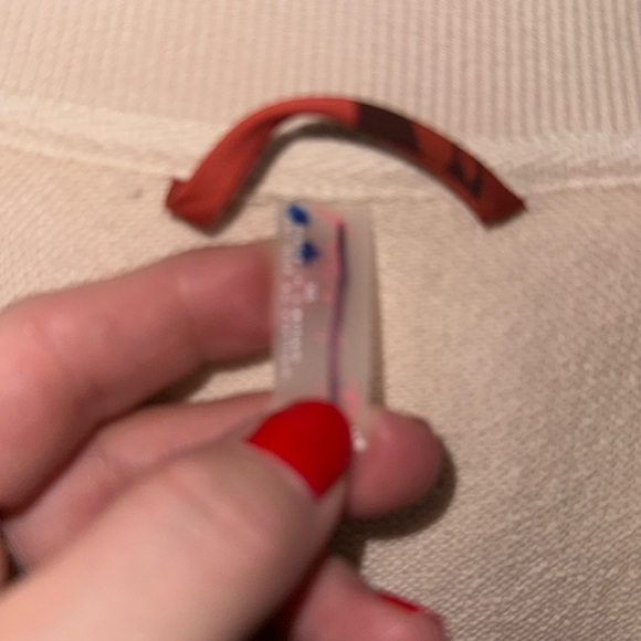 Free People Movement Daybreak Sweatshirt Jacket HalfZip SunsetPrint Ivory S NWT - Picture 2 of 7